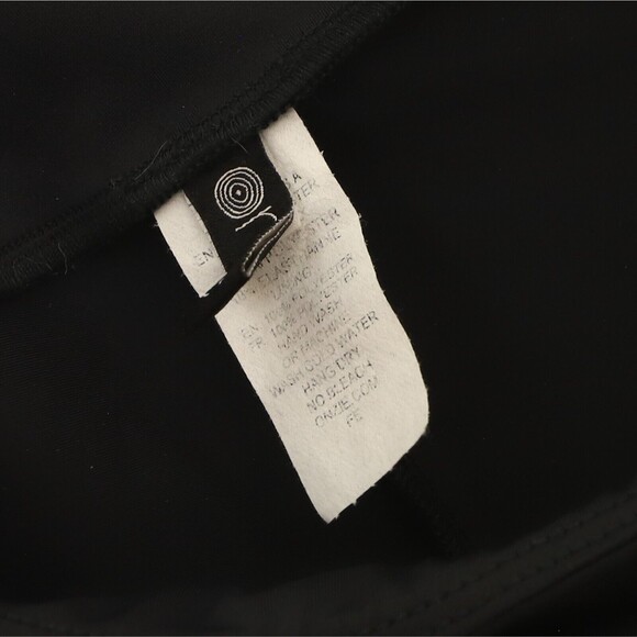 Onzie Mesh Inset Crop Legging S/M Black Mid-Rise Pull On Yoga Athletic EUC B73 - Picture 6 of 7